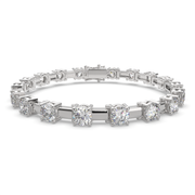 Octavia Round Cut Diamond Tennis Bracelet Prong Set (10 ctw) - Nivetta